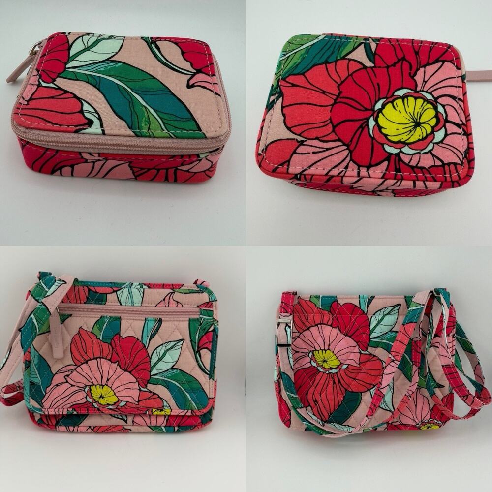 Vera Bradley Vintage Floral Travel Box & Crossbody Bag Set Summer Resort